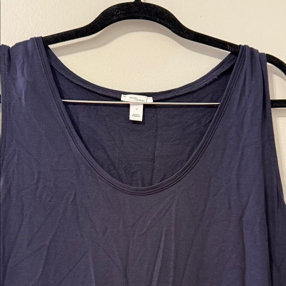 Daily Ritual NWT Navy Blue Tank Top Straight Leg Jumpsuit Size XL - Picture 3 of 9
